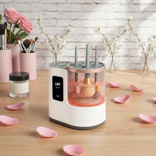 3-in-1 Electric Makeup Brush Cleaner - Cleans, Dries & Stores in 60 Seconds